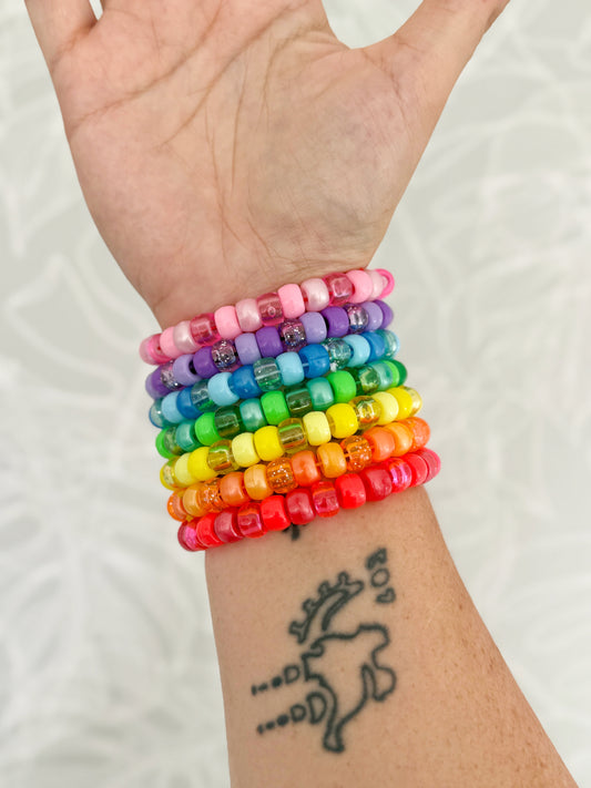 Set of 7 Kandi Bracelets