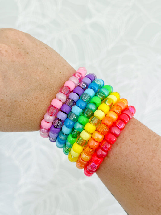 Set of 7 Kandi Bracelets