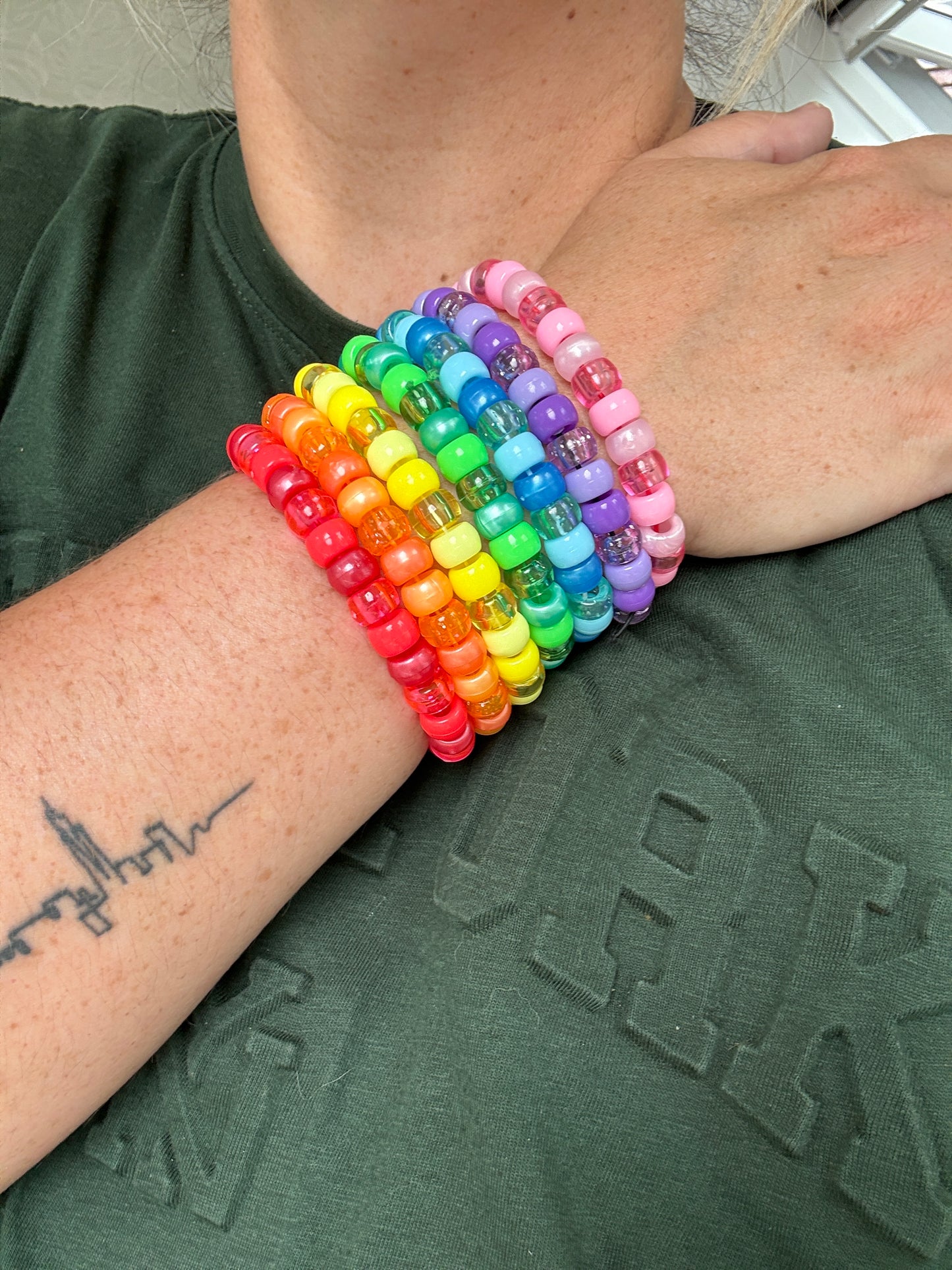 Set of 7 Kandi Bracelets